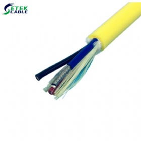 PUR sheath ROV cable 2 cores power wires with optic fiber