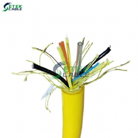 Kevlar Aramid Power Optic fiber Ethernet Coaxial Combined ROV Cable